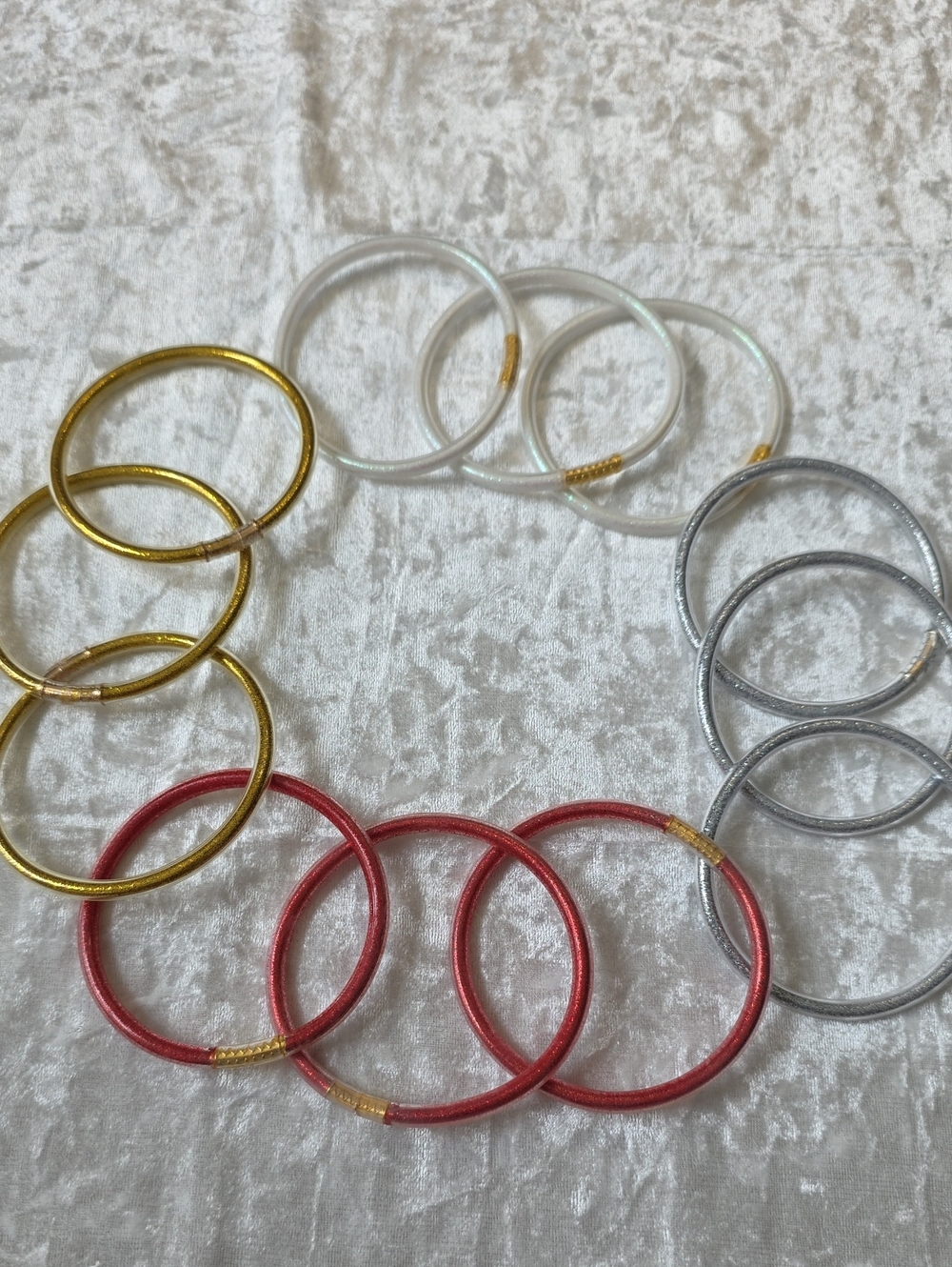 Women’s Multicolor Metallic Jelly Lightweight Festive Boho Bangle Set